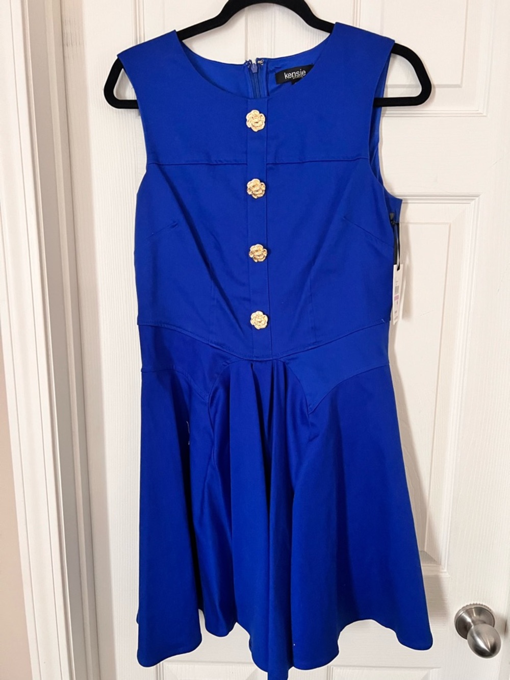 Kensie  Cobalt Blue Sleeveless Sheath Dress